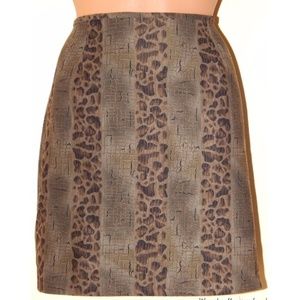 G-Dresses Straight Skirt Stretch Snakeskin Design Med. EUC